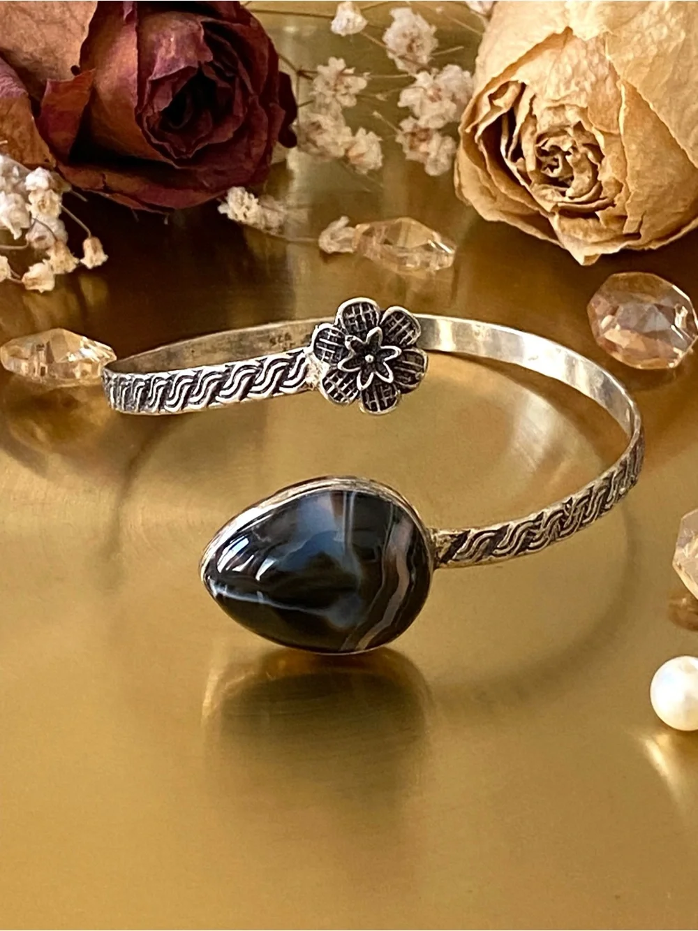 Botswana Agate Bypass Bangle